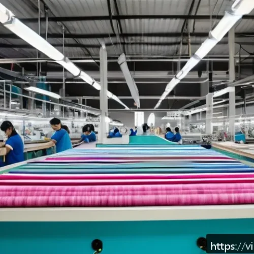 Home 17 의류 봉제 기술 현장 팁 - A vibrant Vietnamese garment factory interior with diverse workers wearing professional clothing, cl...